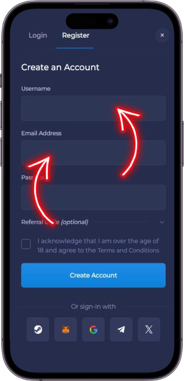 Register form